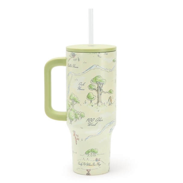 Winnie the Pooh Hundred Acre Wood Map Stainless Steel 40 oz. Tumbler with Straw Winnie the Pooh Hundred Acre Wood Map Stainless Steel 40 oz. Tumbler with Straw