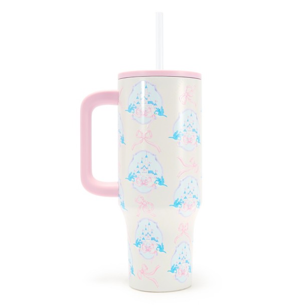 Fantasyland Castle Pattern Stainless Steel 40 oz. Tumbler with Straw