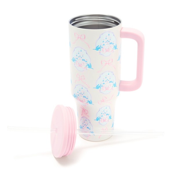 Fantasyland Castle Pattern Stainless Steel 40 oz. Tumbler with Straw
