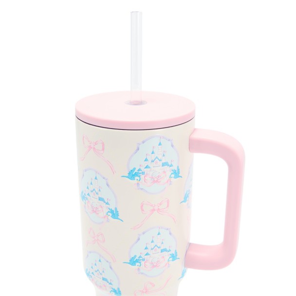 Fantasyland Castle Pattern Stainless Steel 40 oz. Tumbler with Straw