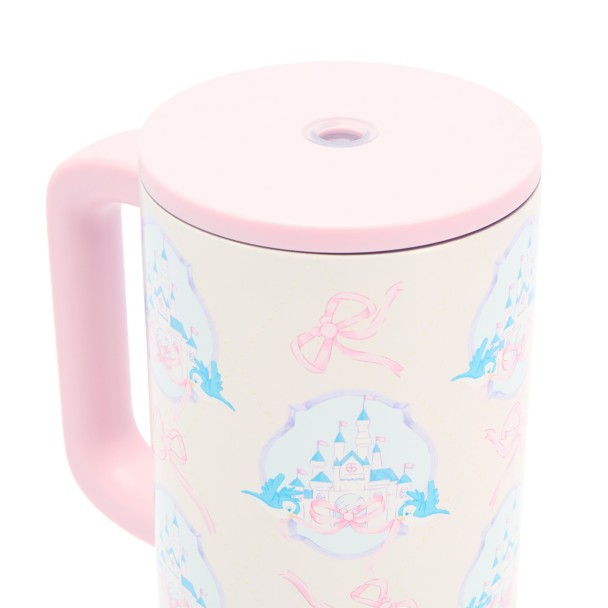 Fantasyland Castle Pattern Stainless Steel 40 oz. Tumbler with Straw
