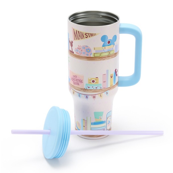 Disney Memorabilia Bookshelf Stainless Steel 40 oz. Tumbler with Straw