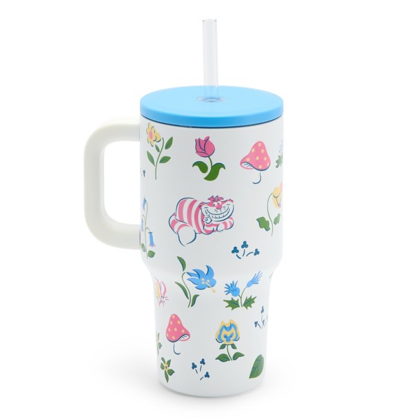Alice in Wonderland Stainless Steel 20 oz. Tumbler with Straw