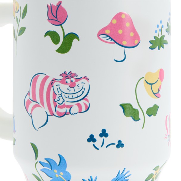 Alice in Wonderland Stainless Steel 20 oz. Tumbler with Straw