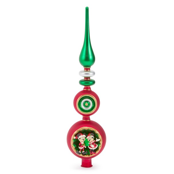 Santa Mickey and Minnie Mouse Christmas Tree Topper