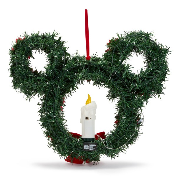 Mickey Mouse Icon Light-Up Holiday Wreath