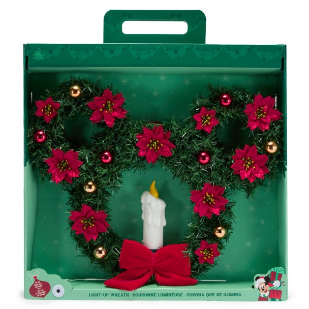 Mickey Mouse Icon Light-Up Holiday Wreath