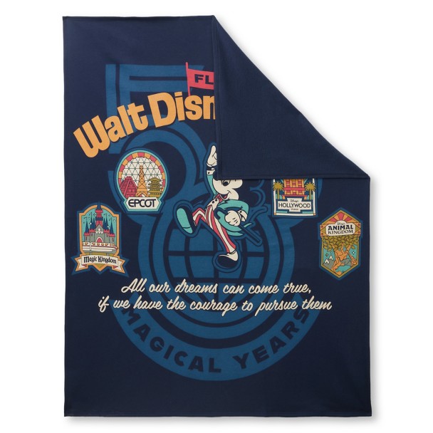 Mickey Mouse Walt Disney World 55th Anniversary Throw