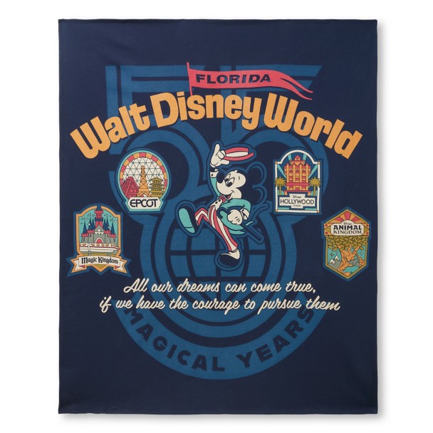Mickey Mouse Walt Disney World 55th Anniversary Throw Mickey Mouse Walt Disney World 55th Anniversary Throw