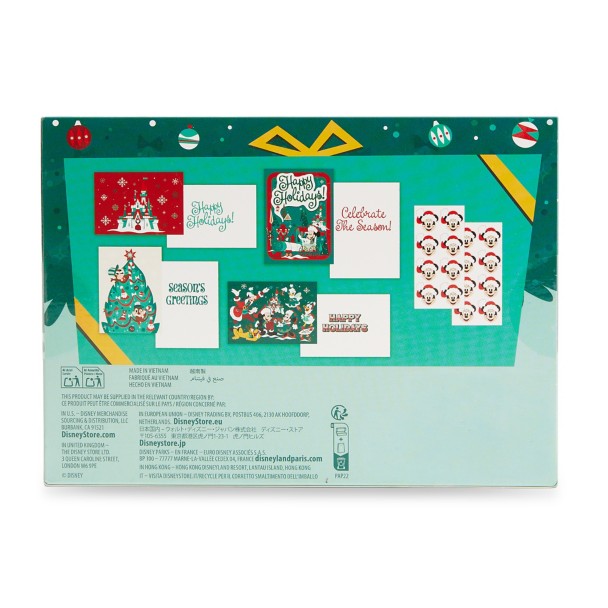 Mickey Mouse and Friends Christmas Cards and Envelopes Set