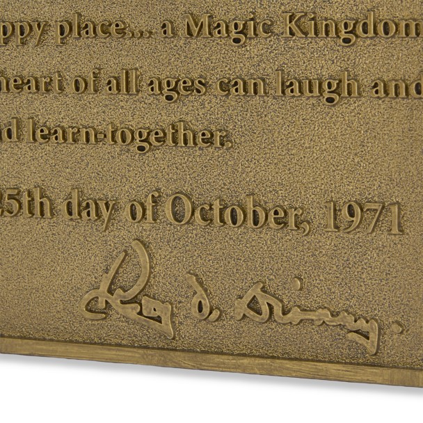 Walt Disney World Dedication Plaque Replica - 55th Anniversary