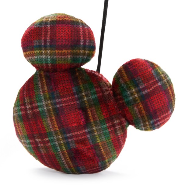 Mickey Mouse Icon Plaid Plush Ornament