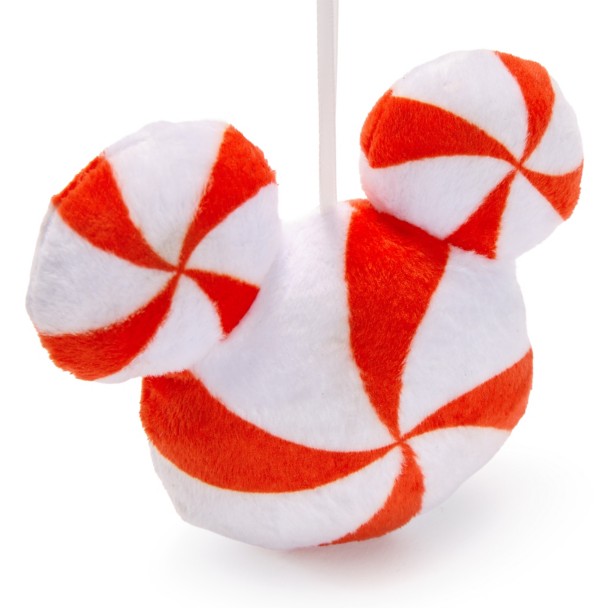 Mickey Mouse Icon Peppermint Swirl Plush Ornament