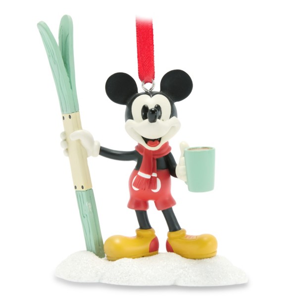 Mickey Mouse with Skis Figural Ornament Mickey Mouse with Skis Figural Ornament