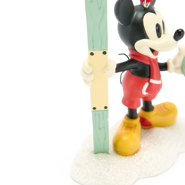 Mickey Mouse with Skis Figural Ornament