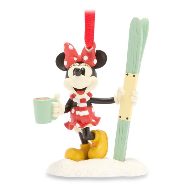 Minnie Mouse with Skis Figural Ornament Minnie Mouse with Skis Figural Ornament