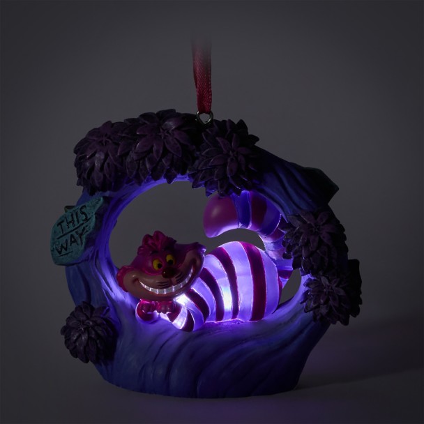 Cheshire Cat Light-Up Living Magic Sketchbook Ornament - Alice in Wonderland