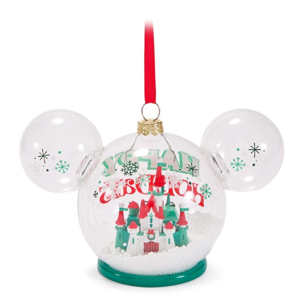 Mickey Mouse Icon Fantasyland Castle Glass Ball Ornament 2026