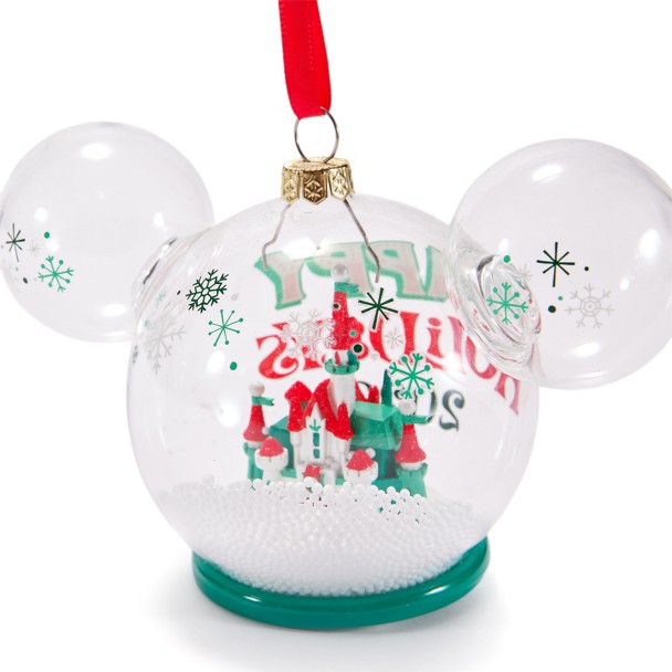 Mickey Mouse Icon Fantasyland Castle Glass Ball Ornament 2026