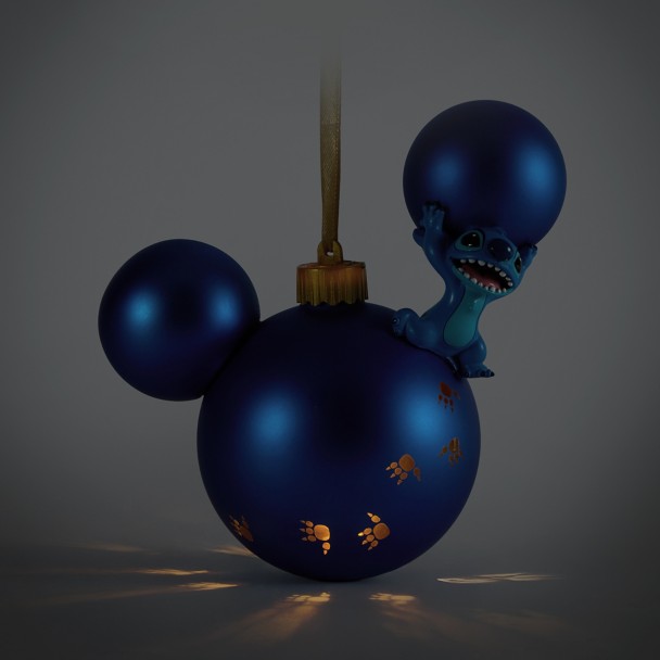 Stitch on Mickey Mouse Icon Ball Ornament - Lilo & Stitch