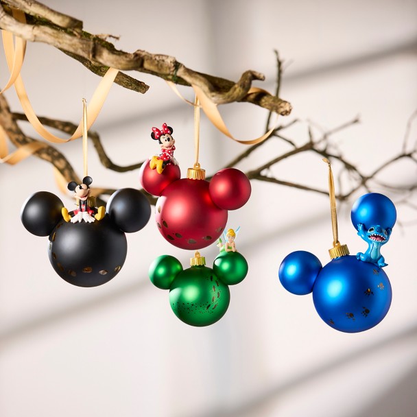 Stitch on Mickey Mouse Icon Ball Ornament - Lilo & Stitch