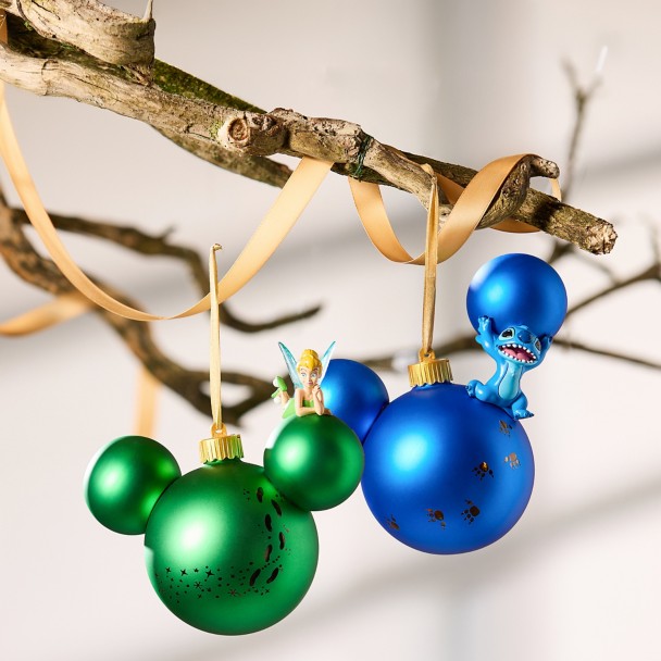 Stitch on Mickey Mouse Icon Ball Ornament - Lilo & Stitch
