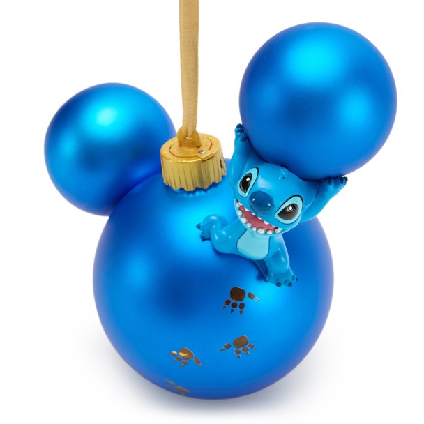 Stitch on Mickey Mouse Icon Ball Ornament - Lilo & Stitch