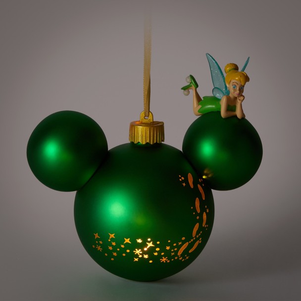 Tinker Bell on Mickey Mouse Icon Ball Ornament - Peter Pan