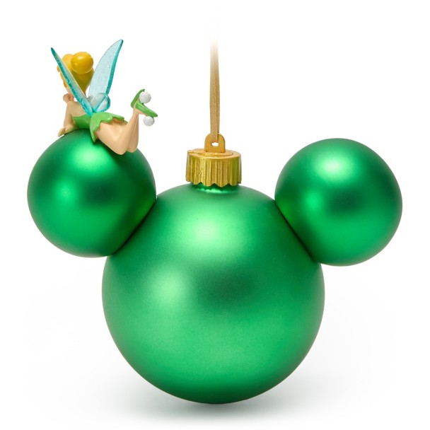 Tinker Bell on Mickey Mouse Icon Ball Ornament - Peter Pan