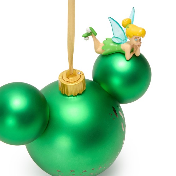 Tinker Bell on Mickey Mouse Icon Ball Ornament - Peter Pan