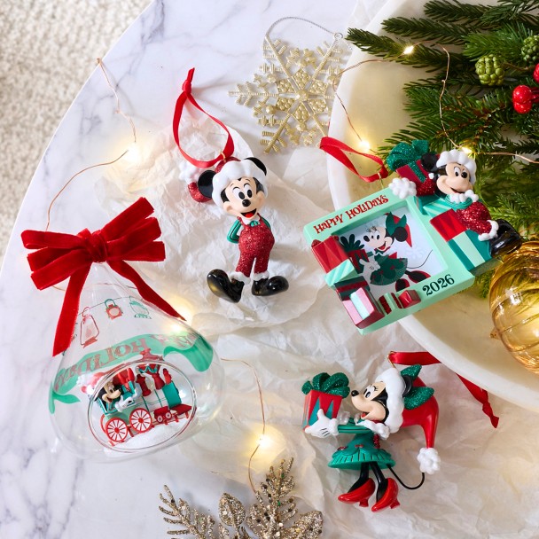Santa Mickey Mouse 2026 Photo Frame Ornament - 2 1/4'' x 2 1/4''