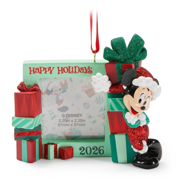 Santa Mickey Mouse 2026 Photo Frame Ornament – 2 1/4” x 2 1/4” Santa Mickey Mouse 2026 Photo Frame Ornament – 2 1/4” x 2 1/4”