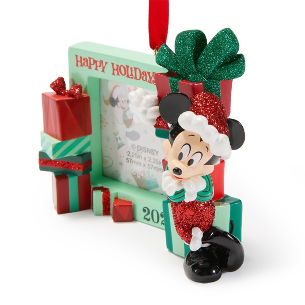 Santa Mickey Mouse 2026 Photo Frame Ornament - 2 1/4'' x 2 1/4''