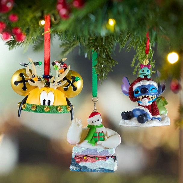 Santa Stitch with Scrump Figural Ornament - Lilo & Stitch