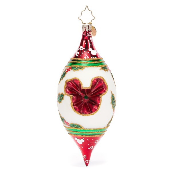 Mickey Mouse Icon Glass Droplet Ornament by Christopher Radko Mickey Mouse Icon Glass Droplet Ornament by Christopher Radko