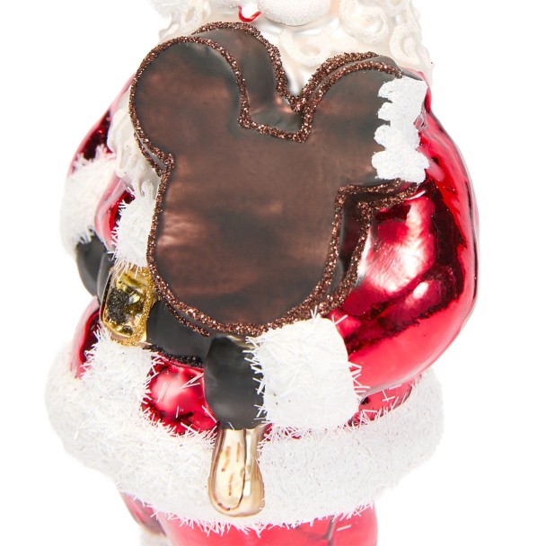 Santa Claus with Mickey Mouse Icon Ice Cream Bar Figural Glass Ornament by Christopher Radko