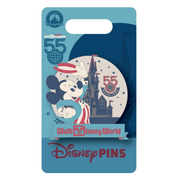 Mickey Mouse and Cinderella Castle Pin - Walt Disney World 55th Anniversary