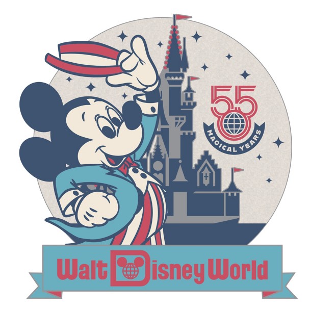 Mickey Mouse and Cinderella Castle Pin – Walt Disney World 55th Anniversary Mickey Mouse and Cinderella Castle Pin – Walt Disney World 55th Anniversary