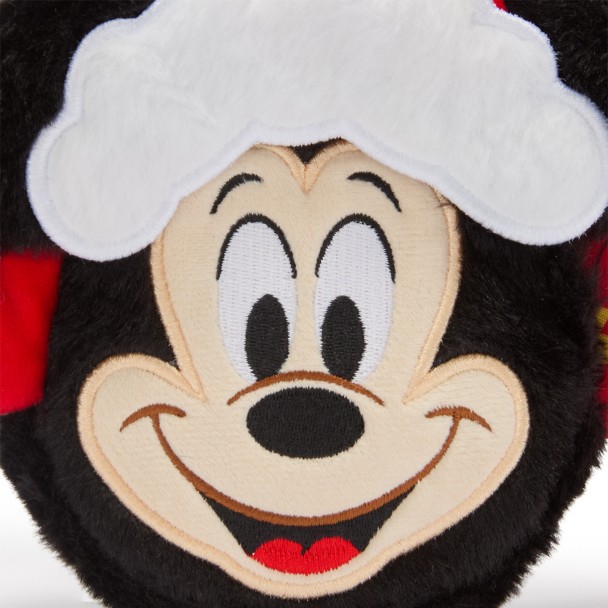 Santa Mickey Mouse and Friends Plush Wristlet Coin Purse