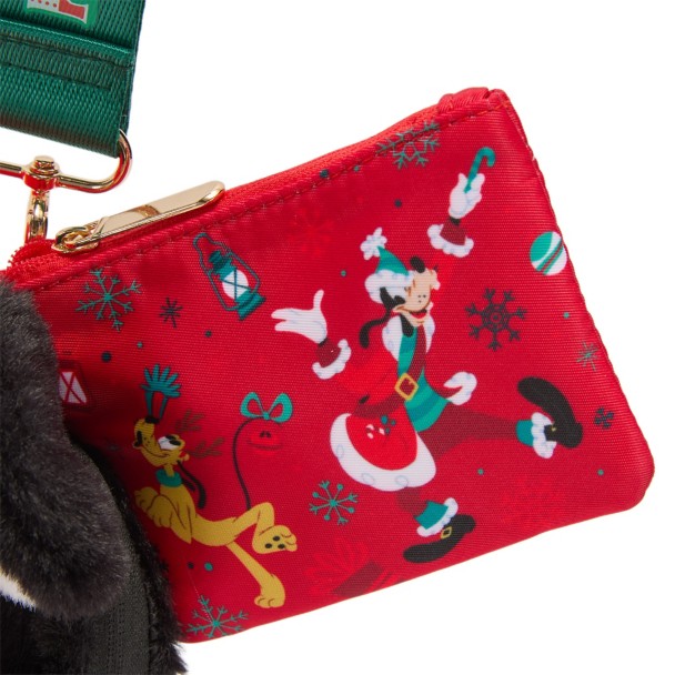 Santa Mickey Mouse and Friends Plush Wristlet Coin Purse