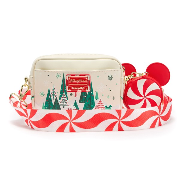 Santa Mickey Mouse Loungefly Holiday Crossbody Bag and Coin Purse Set