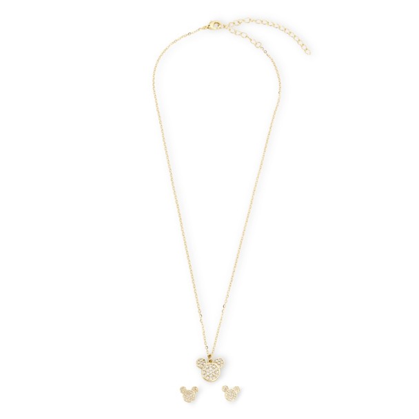 Mickey Mouse Icon Earrings and Necklace Set in Ornament Box