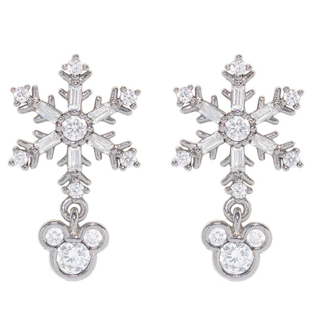 Mickey Mouse Icon Snowflake Drop Earrings by Girls Crew