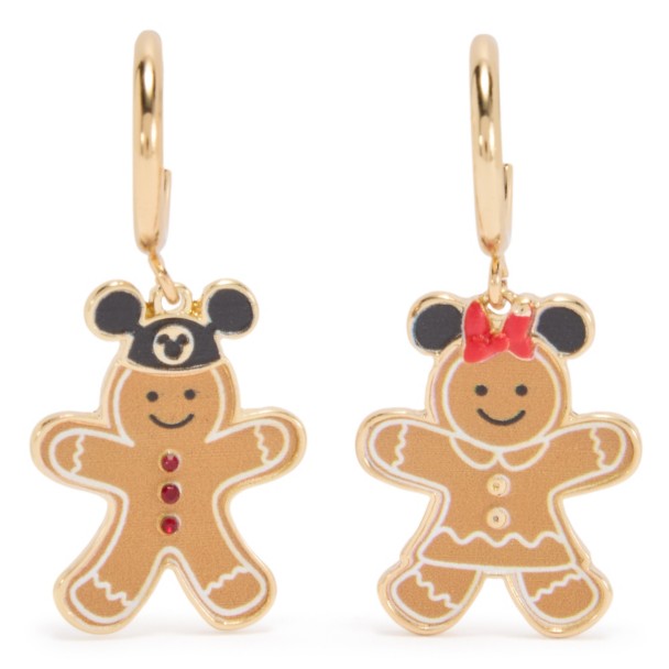 Mickey and Minnie Mouse Gingerbread Hoop Earrings Mickey and Minnie Mouse Gingerbread Hoop Earrings