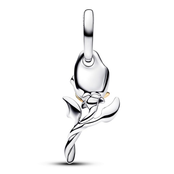 Enchanted Rose Dangle Charm with Diamond by Pandora - Beauty and the Beast