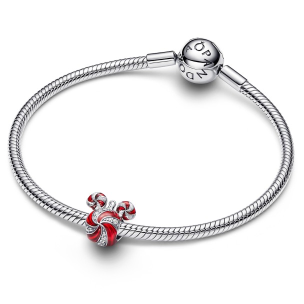 Mickey Mouse Icon Peppermint Swirl Charm by Pandora