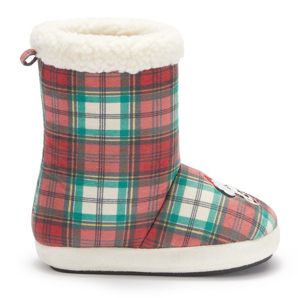 Santa Mickey Mouse Holiday Slipper Boots for Kids
