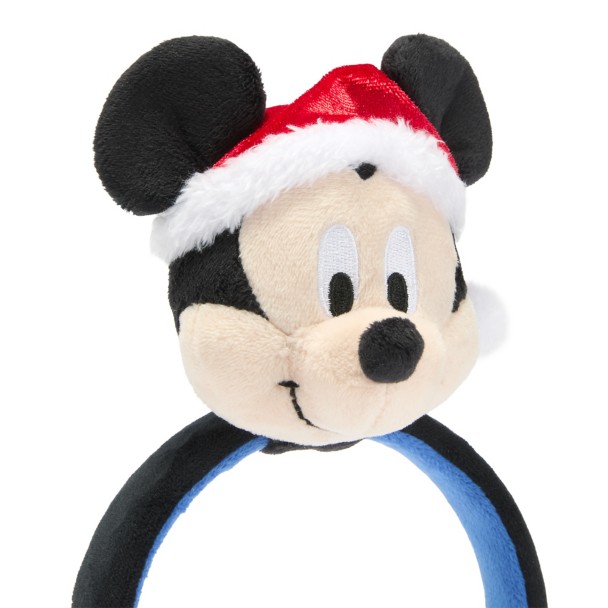 Santa Mickey Mouse Headband Plush - Mini 3 1/2''