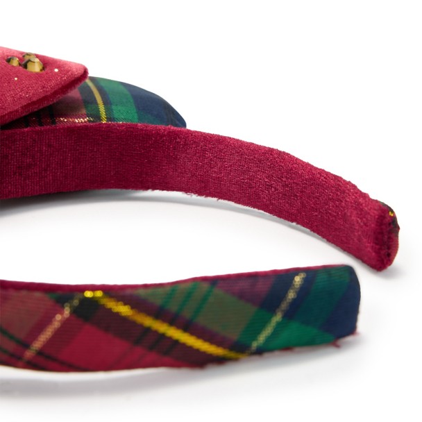 Minnie Mouse Plaid Holiday Ear Headband for Adults