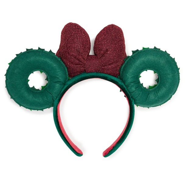 Minnie Mouse Holiday Wreath Ear Headband for Adults